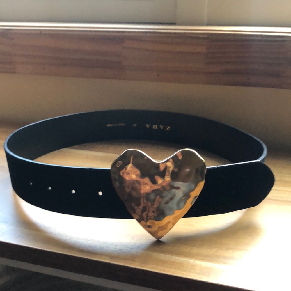 Zara gold heart belt